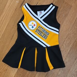 NFL Pittsburgh Steelers Kids Cheerleader Dress - Black and Yellow